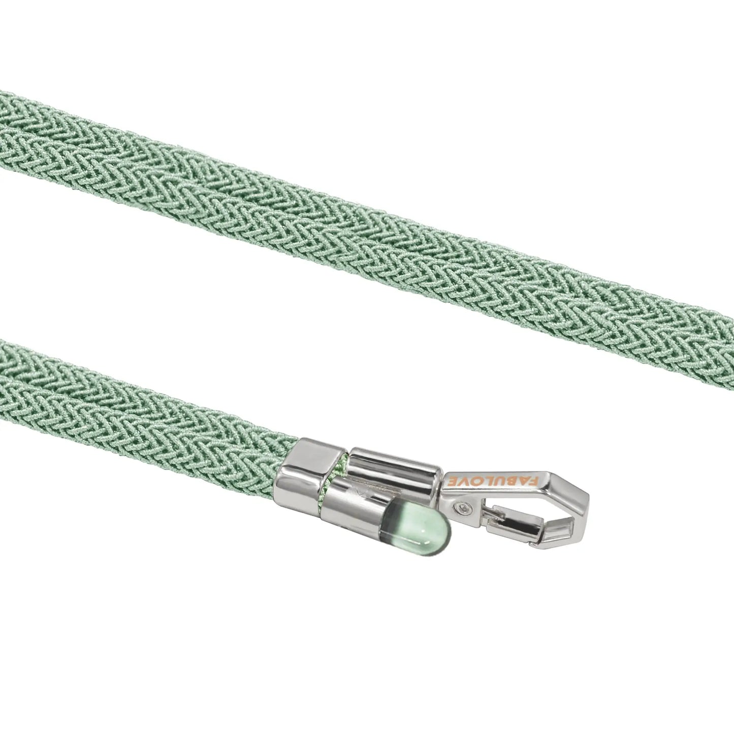 Adjustable Lurex Wristlet With Tiny Bulb - Mint Green