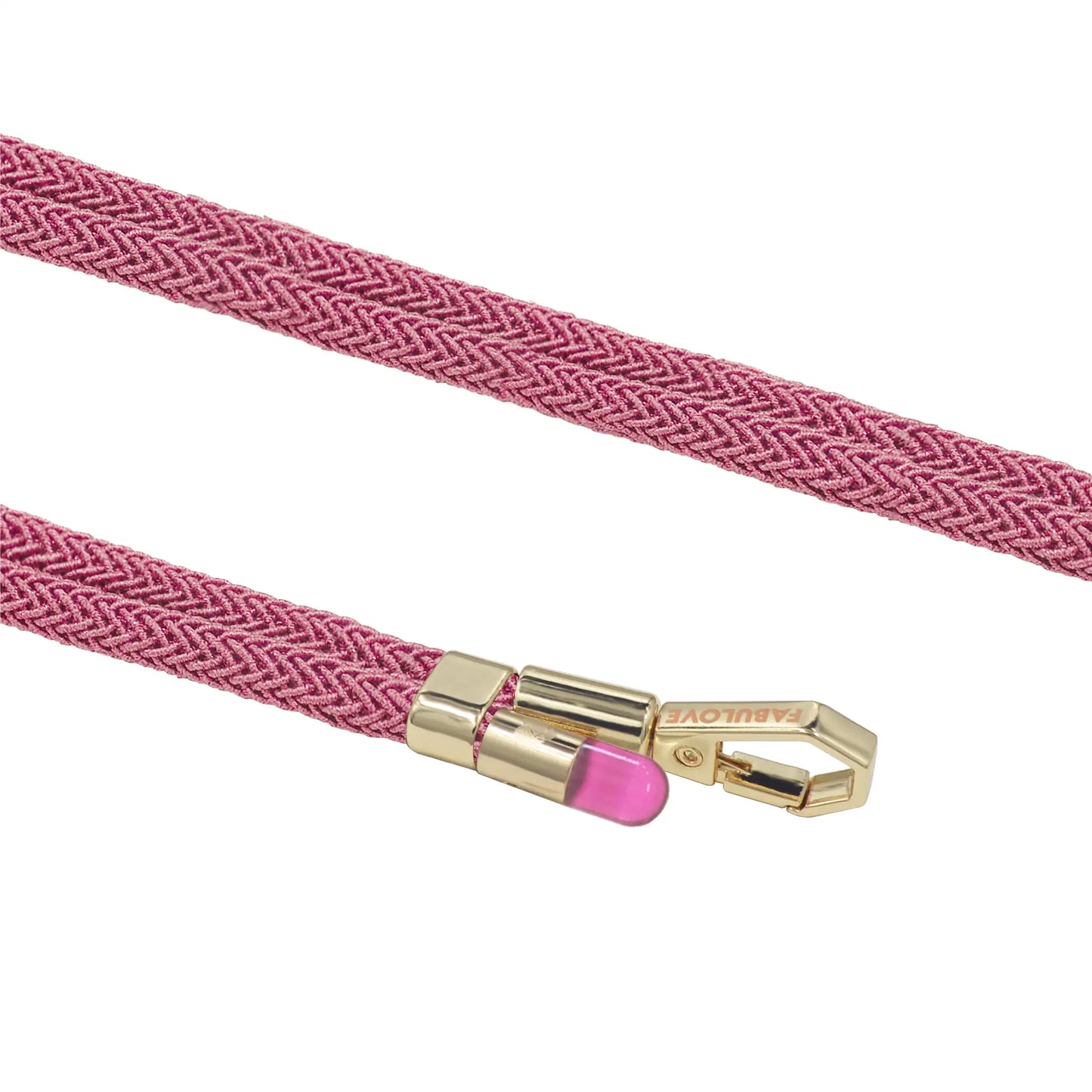 Adjustable Lurex Crossbody Strap With Tiny Bulb - Scarlet