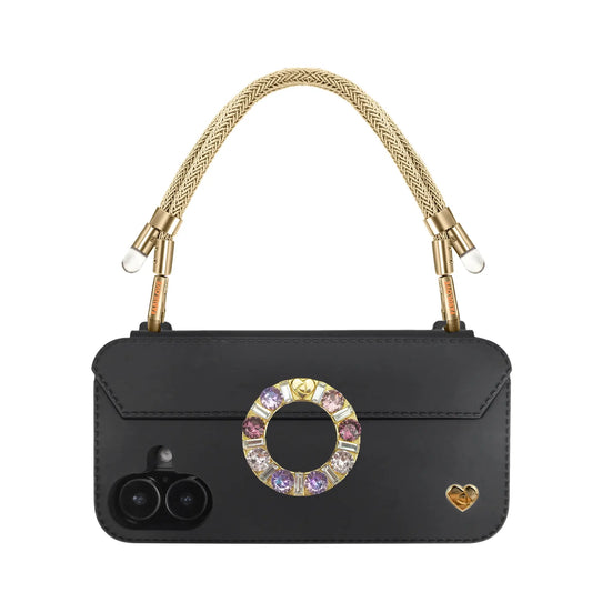 Adjustable Lurex Wristlet With Tiny Bulb - Golden