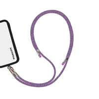 Adjustable Lurex Crossbody Strap With Tiny Bulb - Amethyst Purple