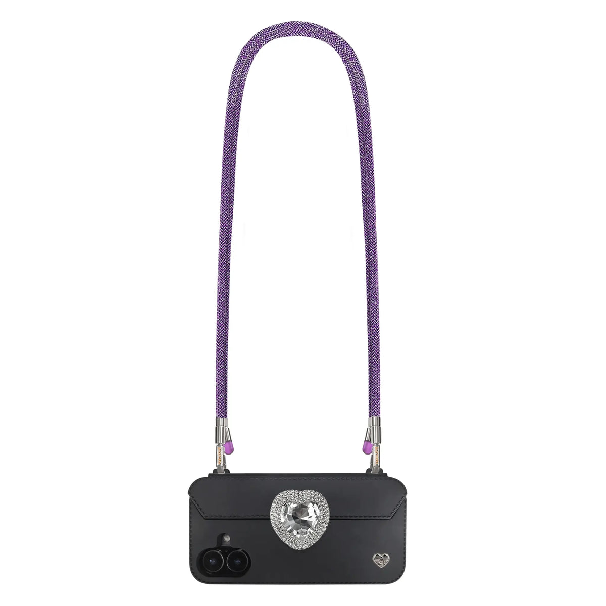 Christmas Special: Adjustable Lurex Crossbody Strap With Tiny Bulb - Amethyst Purple