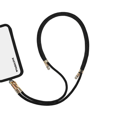 Adjustable Lurex Crossbody Strap With Tiny Bulb - Black