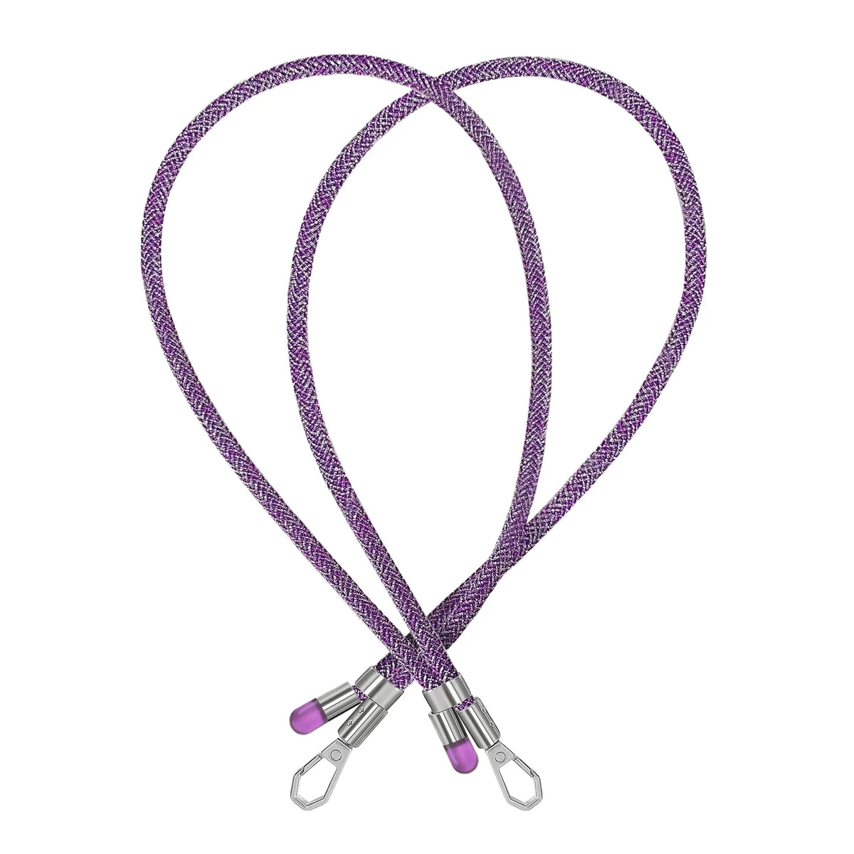 Christmas Special: Adjustable Lurex Crossbody Strap With Tiny Bulb - Amethyst Purple