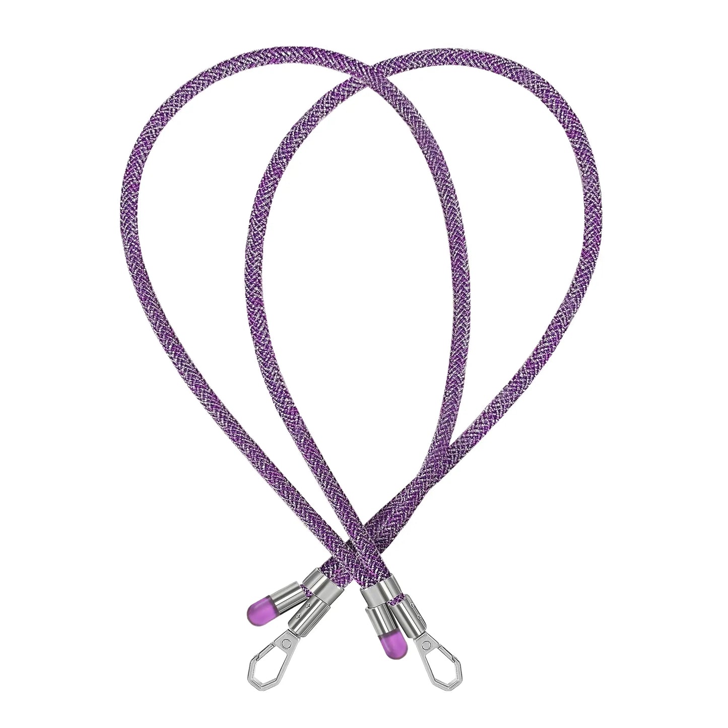 Adjustable Lurex Crossbody Strap With Tiny Bulb - Amethyst Purple