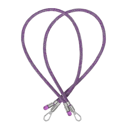 Adjustable Lurex Crossbody Strap With Tiny Bulb - Amethyst Purple