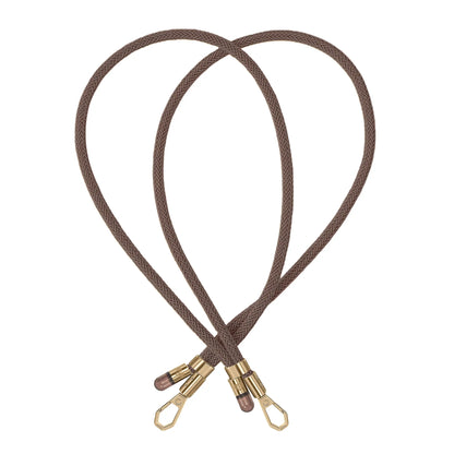 Adjustable Lurex Crossbody Strap With Tiny Bulb - Caramel Brown
