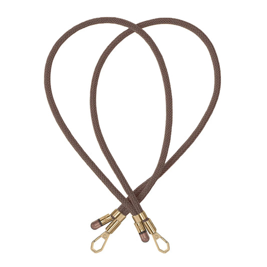 Adjustable Lurex Crossbody Strap With Tiny Bulb - Caramel Brown