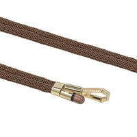 Adjustable Lurex Wristlet With Tiny Bulb - Caramel Brown