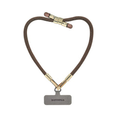 Adjustable Lurex Wristlet With Tiny Bulb - Caramel Brown