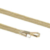 Macro texture of BlingBling golden Lurex metallic braided on crossbody strap