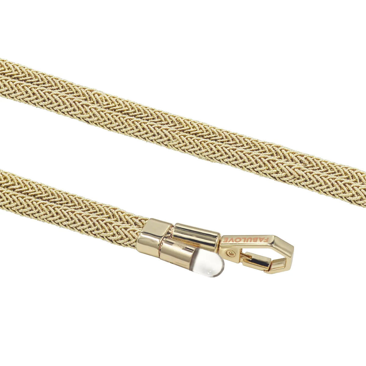 Macro texture of BlingBling golden Lurex metallic weave with Tiny Bulb