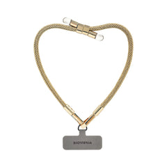 Adjustable Lurex Wristlet With Tiny Bulb - Golden