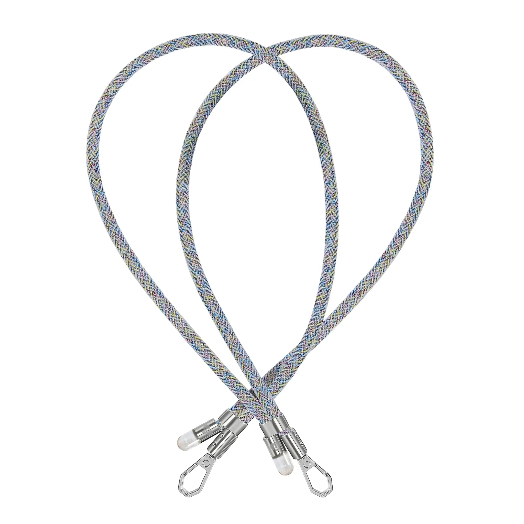 Adjustable Lurex Crossbody Strap With Tiny Bulb - Iridescent