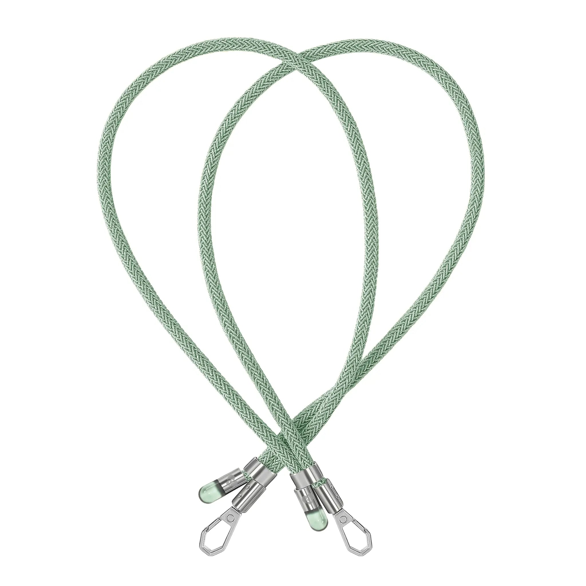 Adjustable Lurex Crossbody Strap With Tiny Bulb - Mint Green