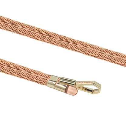 Adjustable Lurex Wristlet With Tiny Bulb - Peach Orange