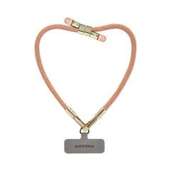 Adjustable Lurex Wristlet With Tiny Bulb - Peach Orange