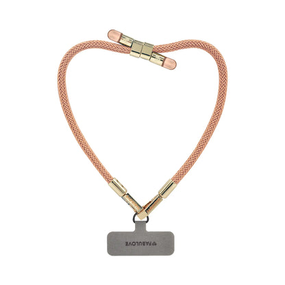 Adjustable Lurex Wristlet With Tiny Bulb - Peach Orange