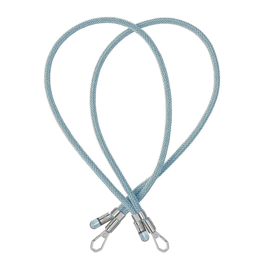 Adjustable Lurex Crossbody Strap With Tiny Bulb - Peacock Blue