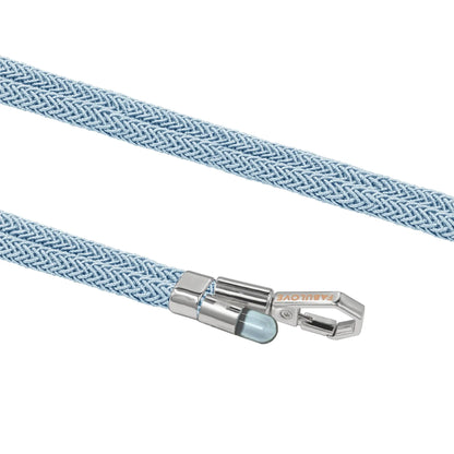 Adjustable Lurex Wristlet With Tiny Bulb - Peacock Blue