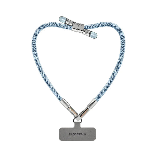 Adjustable Lurex Wristlet With Tiny Bulb - Peacock Blue