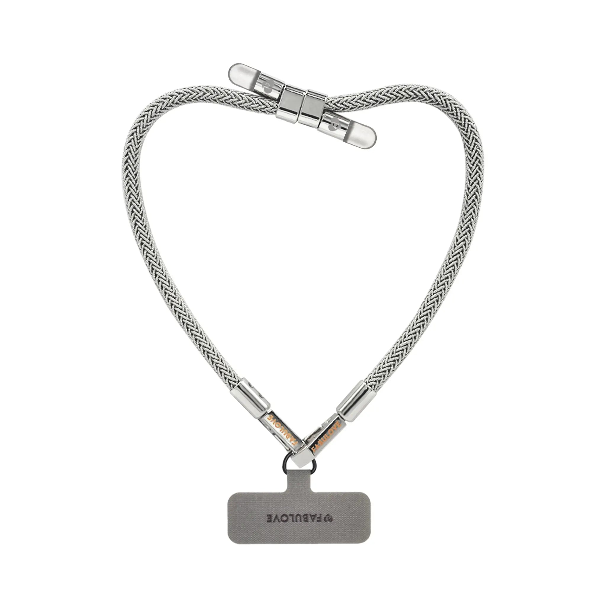 Adjustable Lurex Wristlet With Tiny Bulb - Silver