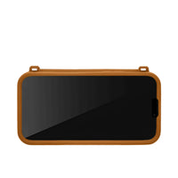 Recycled Silicone iPhone Purse Case with Card Compartment, Brown | LUMI