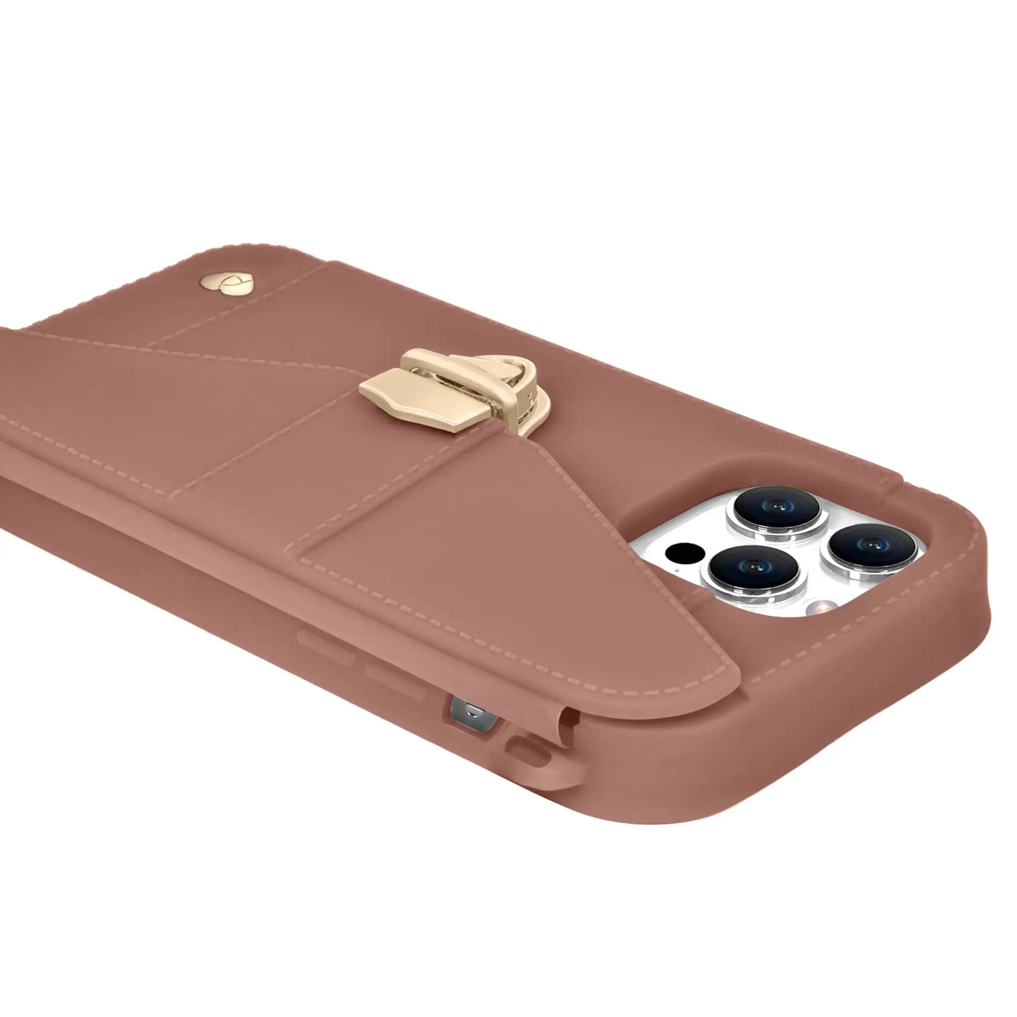 Purse Case: iPhone 13/14/15, Recycled Silicone, Burlwood | AURA