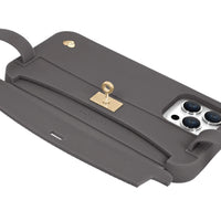 Recycled Silicone iPhone Purse Case with Card Compartment, Elephant | LUMI