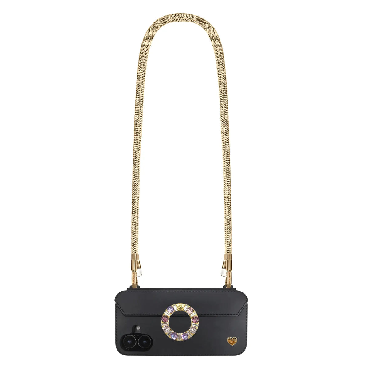 Christmas Special: Adjustable Lurex Crossbody Strap With Tiny Bulb - Golden
