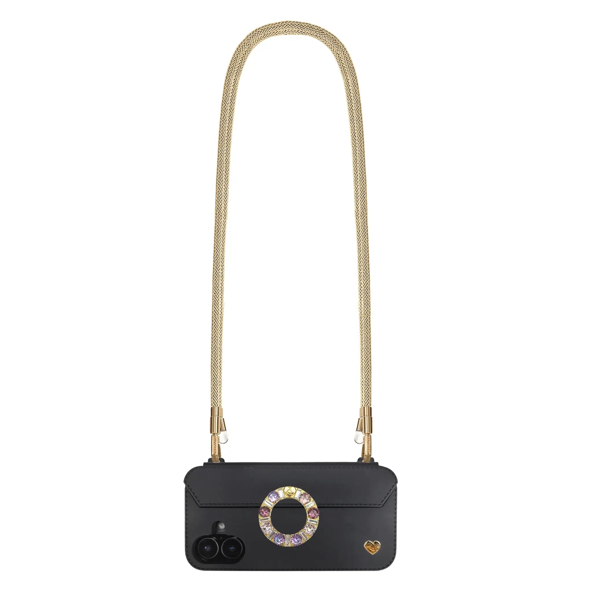 Adjustable Lurex Crossbody Strap With Tiny Bulb - Golden