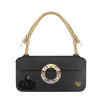 Golden phone strap securely mounted on FABULOVE iPhone case