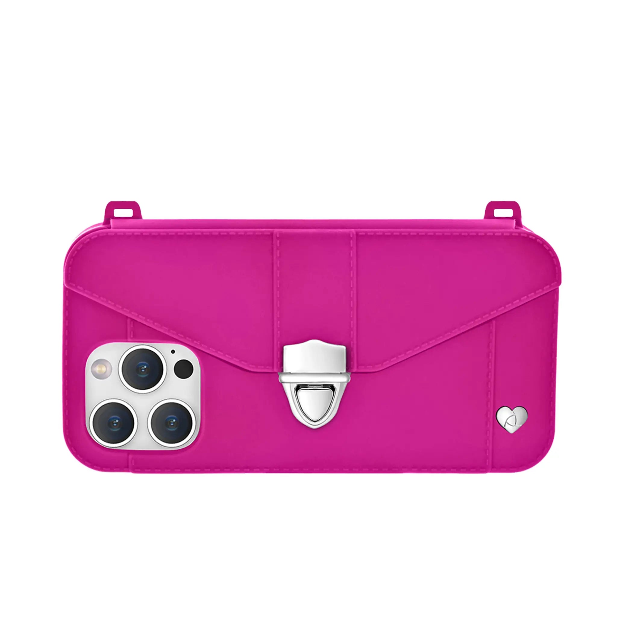 Purse Case: iPhone 13/14/15, Recycled Silicone, Hot Pink | AURA