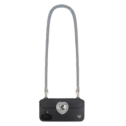 Adjustable Lurex Crossbody Strap With Tiny Bulb - Iridescent