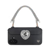 Iridescent phone strap securely mounted on FABULOVE iPhone case
