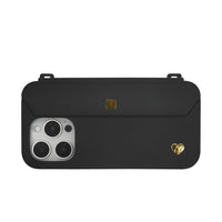 iPhone 16 Purse Case with Golden Accents - Black | Stylebase