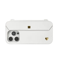 iPhone 16 Purse Case with Golden Accents - White | Stylebase