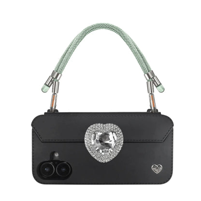 Adjustable Lurex Wristlet With Tiny Bulb - Mint Green