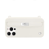 Off-White purse case back style with eco-silicone texture