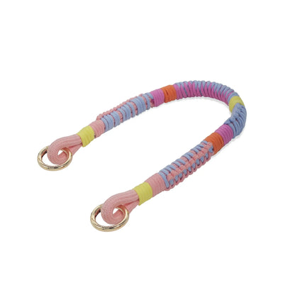 Hand-braided TENCEL™ wristlet strap in Pastel Dream color