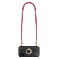 Adjustable Lurex Crossbody Strap With Tiny Bulb - Scarlet