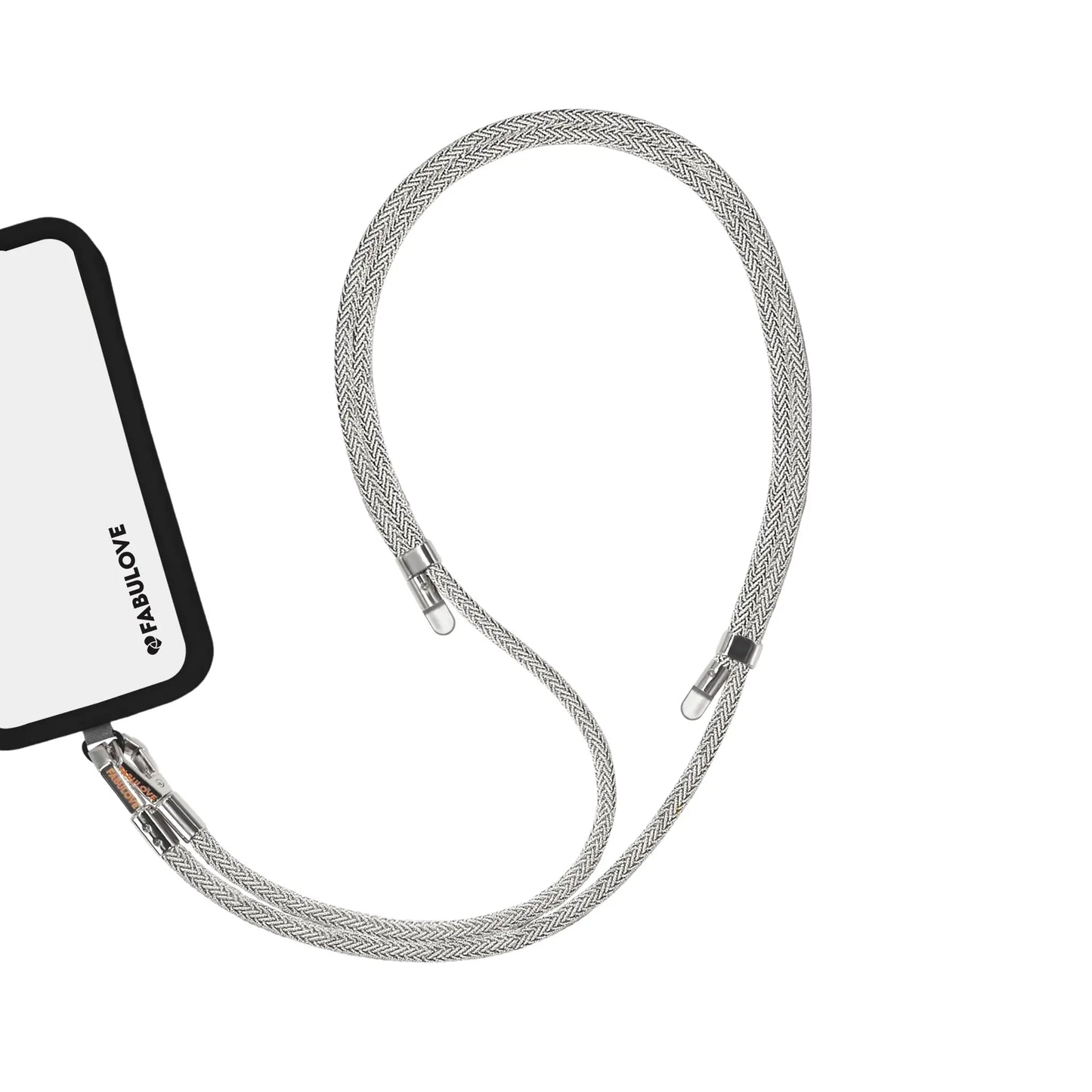 Adjustable Lurex Crossbody Strap With Tiny Bulb - Silver