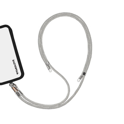 Adjustable Lurex Crossbody Strap With Tiny Bulb - Silver