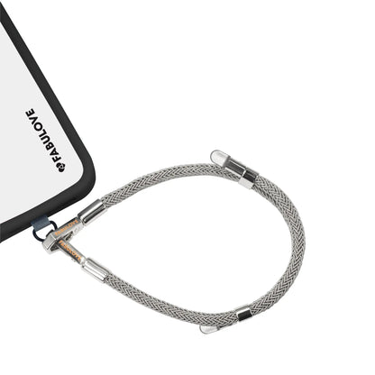 Adjustable Lurex Wristlet With Tiny Bulb - Silver