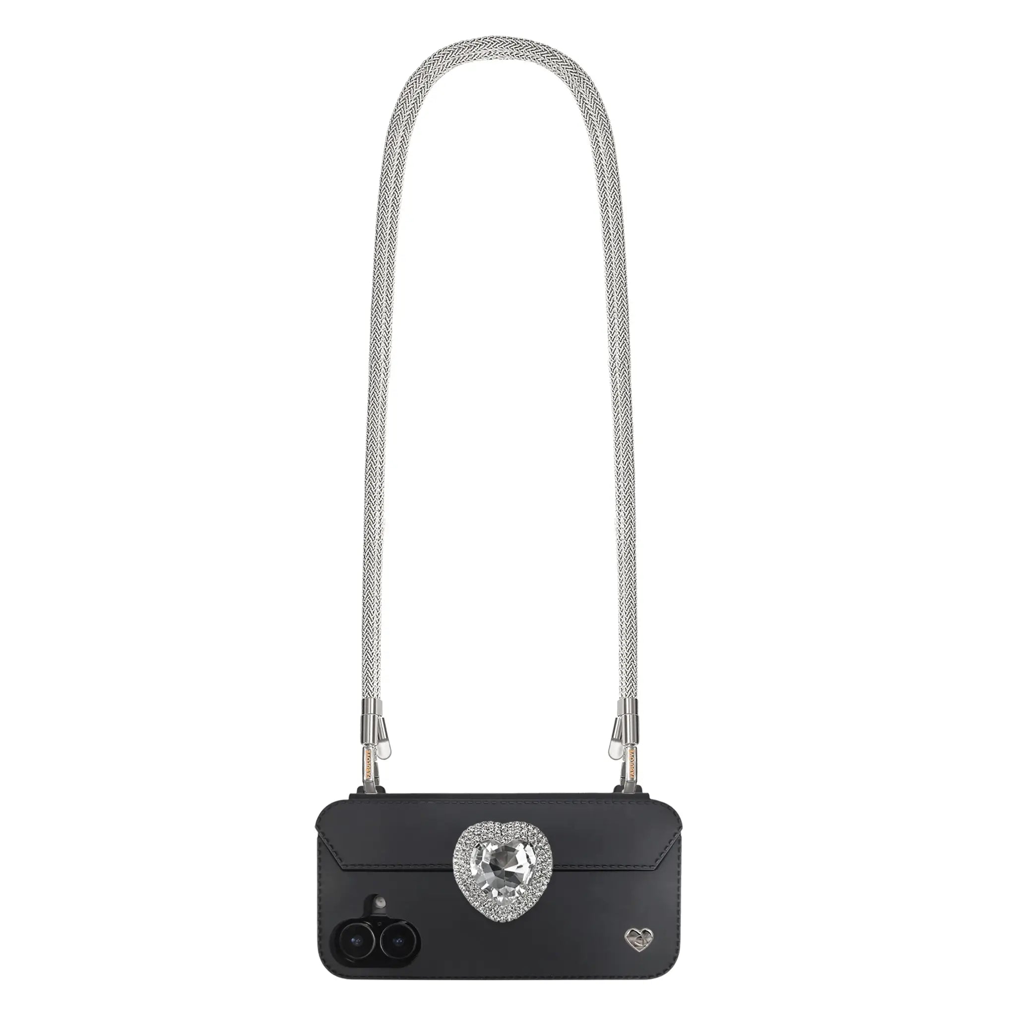 Adjustable Lurex Crossbody Strap With Tiny Bulb - Silver
