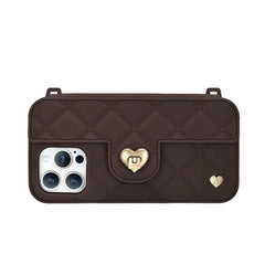 Purse Case: Card Compartment, iPhone 13-15, Chocalate | SOL