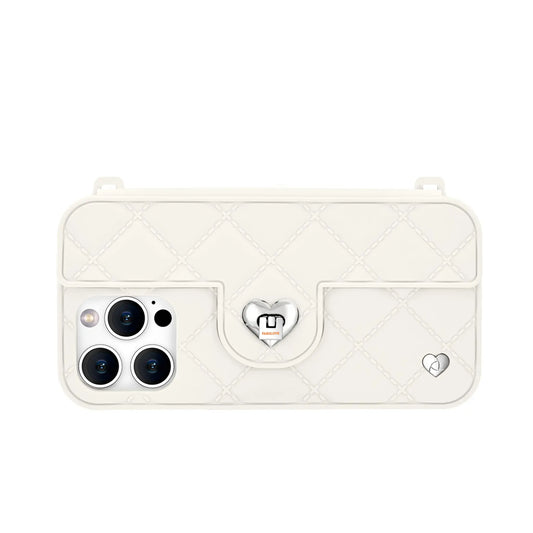 Purse Case: Card Compartment, iPhone 13-15, Snow | SOL